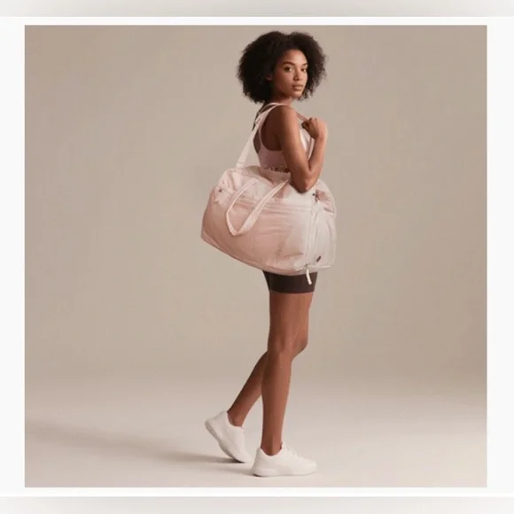 Rolling Bunny Lightweight Gym Bag with Shoe Compartment, Pink - Picture 7 of 10